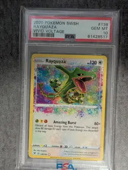 Pokemon TCG Rayquaza Vivid Voltage 138/185 Amazing Rare PSA 10 GEM MINT - Image 1