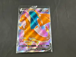 CHARIZARD V SWSH050 POKEMON BLACK STAR PROMO HOLO RARE - Image 1