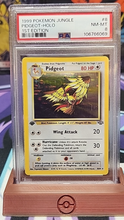 1999 Pokemon Jungle #8 Pidgeot-Holo 1st Edition PSA 8 - Image 1
