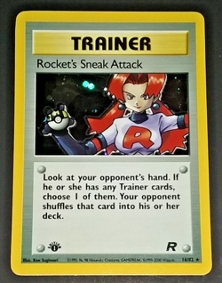 1ST EDITION POKEMON TEAM ROCKET - ROCKET'S SNEAK ATTACK HOLO #16/82 (EX/NM) - Image 2
