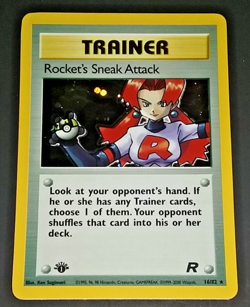 1ST EDITION POKEMON TEAM ROCKET - ROCKET'S SNEAK ATTACK HOLO #16/82 (EX/NM) - Image 3