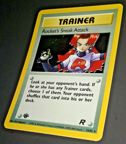 1ST EDITION POKEMON TEAM ROCKET - ROCKET'S SNEAK ATTACK HOLO #16/82 (EX/NM) - Image 4