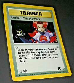 1ST EDITION POKEMON TEAM ROCKET - ROCKET'S SNEAK ATTACK HOLO #16/82 (EX/NM) - Image 5