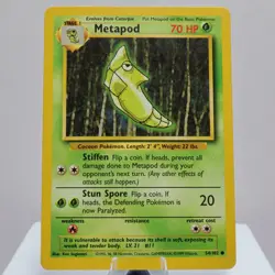 Pokemon TCG - Metapod 54/102 Base Set Common WOTC 1999 - EXC - Image 2