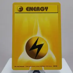 Pokemon TCG - Lightning Energy 100/102 Base Set Common WOTC 1999 - EXC - Image 2