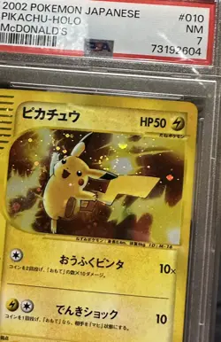 PSA 7 2002 McDonald's 010/018 Pikachu Holo Promo Pokemon Japanese Near Mint NM - Image 3