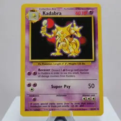 Pokemon TCG - Kadabra 32/102 Base Set Uncommon WOTC 1999 - EXC - Image 2