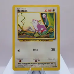 Pokemon TCG - Rattata 61/102 Base Set Common WOTC 1999 - EXC/NM - Image 2