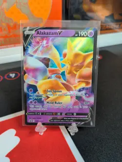 Pokemon TCG Alakazam V SWSH Black Star Promos SWSH083 Holo Promo - Image 1