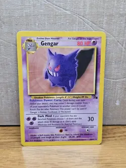 Gengar 20/62 Fossil Non-Holo Rare Pokemon Card TCG - Image 1
