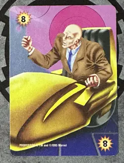 Fleer 1995 OverPower Marvel - ENERGY 8 Professor X Power Card Rare - Image 1