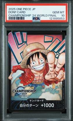 PSA10 One Piece DON!! Card Monkey D Luffy Championship 2024 World Final Japanese - Image 1