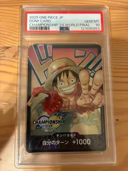 PSA10 One Piece DON!! Card Monkey D Luffy Championship 2024 World Final Japanese - Image 2