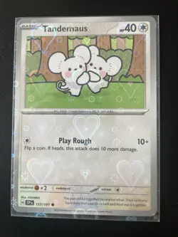 Pokemon TCG Tandemaus Card 157/191 Sv08: Surging Sparks Regular Common EN-M 2024 - Image 2