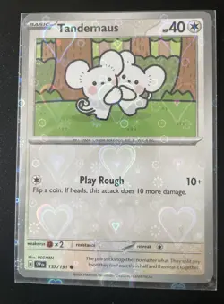 Pokemon TCG Tandemaus Card 157/191 Sv08: Surging Sparks Regular Common EN-M 2024 - Image 3