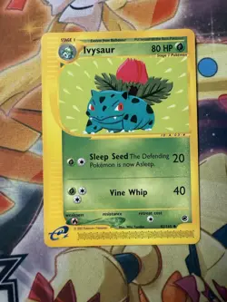 Pokemon Expedition Ivysaur Card 82/165 NM Base Set Non-Holo EREADER - Image 1