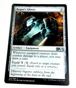 Magic the Gathering Card Rogue's Gloves Core Set 2019 Regular Uncommon - Image 1