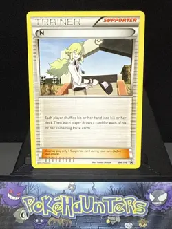 Pokemon Card N Trainer BW100 Black Star Promo Non Holo Rare Light Play - Image 1