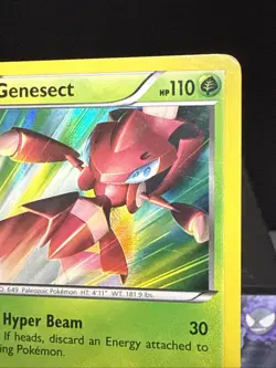 Pokemon Card Genesect BW99 Holo Rare Black Star Promo Light Play - Image 2