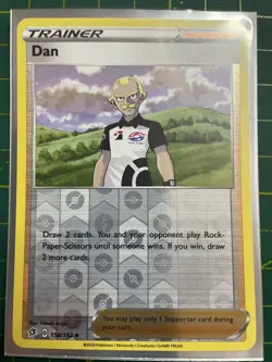 Pokemon TCG Trainer Card Dan Reverse Holo 158/192 Rebel Clash - Image 1