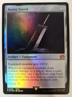 MTG FF Lot Buster Sword, Lightning Lone Commando, Wind Crystal, Jecht Mint/ NM - Image 1