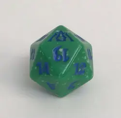 MTG TCG Spindown Life Counter Dragon's Maze Green/Blue Simic D20 - Image 2