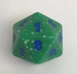 MTG TCG Spindown Life Counter Dragon's Maze Green/Blue Simic D20 - Image 4