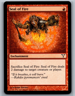 Magic MTG Dissension 4x Seal of Fire #71/180 TCG CCG Playset - Image 1