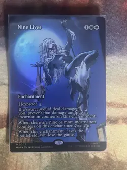 Nine Lives (Borderless) - Marvel Eternal-Legal (MAR) Foil MTG - Image 1