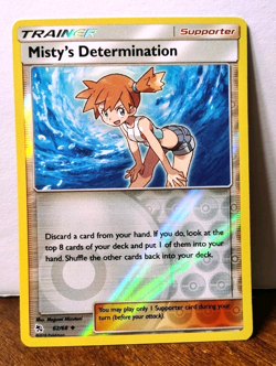 POKEMON MISTY'S DETERMINATION 62/68 REVERSE HOLO HIDDEN FATES NM NEAR MINT - Image 1