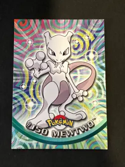 Topps Pokemon MEWTWO #150 Blue Logo Non Holo TV Animation Edition NM - Image 1