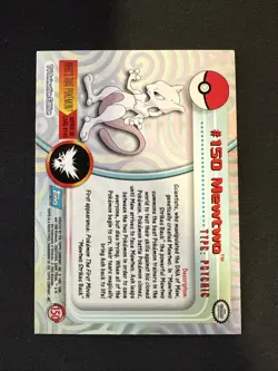 Topps Pokemon MEWTWO #150 Blue Logo Non Holo TV Animation Edition NM - Image 2