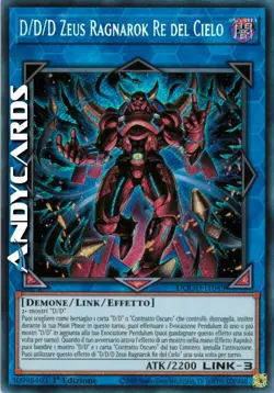 D/D/D ZEUS RAGNAROK RE DEL CIELO (Sky King) Segreta • DOOD IT049 • 1Ed • Yugioh! - Image 1