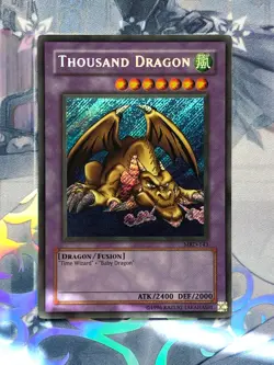 MRD-143 Thousand Dragon Secret Rare Unlimited Edition Lightly Played! YuGiOh TCG - Image 1