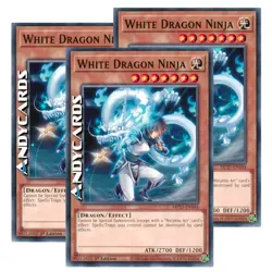 WHITE DRAGON NINJA 3x (Ninja Drago Bianco) • Comune • MP25 EN444 • 1Ed • Yugioh! - Image 1
