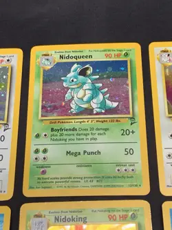 Vintage Rare Holo Pokemon Card Lot WOTC 1999 Nidoking & Nidoqueen + More -MP/HP - Image 3