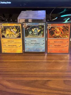 Pokemon Flareon Vaporeon Jolteon SVP 167 168 169 Prismatic Evolutions Promo Card - Image 1