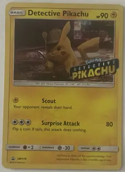 Detective Pikachu - SM170 - Pokemon Sun & Moon Promo Stamped Holo Rare Card. - Image 1