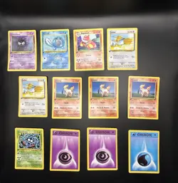 1999 1st Edition Pokemon (12 cards) French Base Set Lot UC/C Ponyta Charmeleon - Image 1