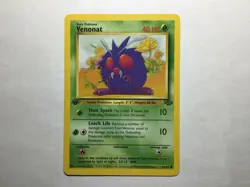 Bellsprout 49 & Venonat 63 & Paras 59 1st Edition Jungle Pokemon Cards Near Mint - Image 3