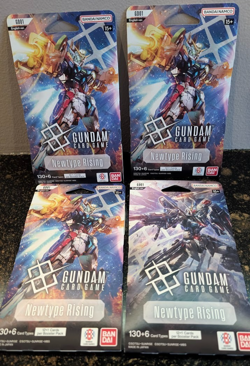 x4 GUNDAM CARD GAME Newtype Rising Booster Blister Packs GD01 English NEW SEALED - Image 1