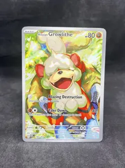Pokemon TCG Hisuian Growlithe Twilight Masquerade Illustration Rare Card 181/167 - Image 2