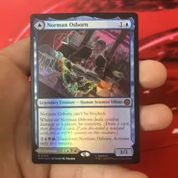 NORMAN OSBORN / GREEN GOBLIN MTG Spider-man (Foil) Mythic Rare FOIL Card Marvel - Image 1