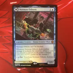 NORMAN OSBORN / GREEN GOBLIN MTG Spider-man (Foil) Mythic Rare FOIL Card Marvel - Image 3
