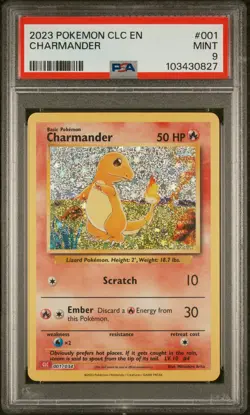 2023 POKEMON CLC-TRADING CARD GAME CLASSIC #001 CHARMANDER PSA 9 - Image 1