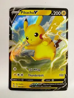 Pikachu V 086/264 Ultra Rare Holo | SWSH08: Fusion Strike | Pokemon Card TCG 01 - Image 1