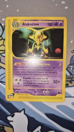 2003 Pokemon ALAKAZAM Skyridge Set RARE e-Reader Edition NON HOLO Card 2/144 NM - Image 1