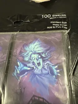 MTG Card Sleeves 100CT (Duskmourn Ghost) Matte Art Card Sleeves Matte Black - Image 3