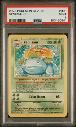 2023 POKEMON CLV-TRADING CARD GAME CLASSIC #003 VENUSAUR PSA 9 - Image 1