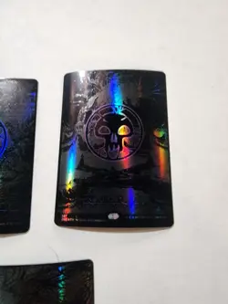 MTG Phyrexia Oil Slick Raised FOIL Basic Land Set #365 - #369 ONE OF EACH COLOR - Image 4
